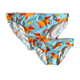 BOYS CLASSIC HOT DOGS BLUE SWIM BRIEFS
