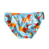 BOYS CLASSIC HOT DOGS BLUE SWIM BRIEFS