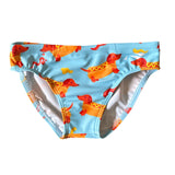 BOYS CLASSIC HOT DOGS BLUE SWIM BRIEFS