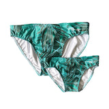 BOYS CLASSIC TROPICAL GREEN SWIM BRIEFS