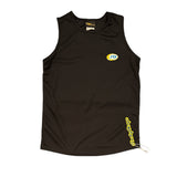 FOOTYBOYS TRAINING SINGLET: Classic Black